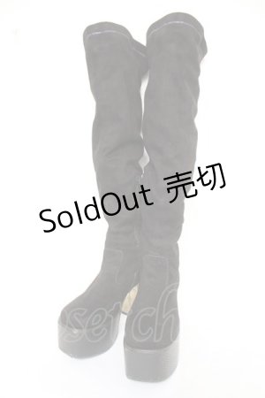 画像: YOSUKE / ニーハイブーツ M 黒 Y-26-03-01-122-PU-SH-SZ-ZY