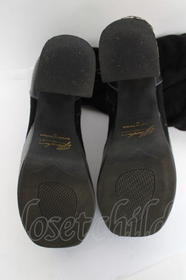 画像6: YOSUKE / ニーハイブーツ M 黒 Y-26-03-01-122-PU-SH-SZ-ZY (6)