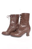 画像2: an another angelus / レトロヒールレースアップブーツ M ブラウン Y-26-03-01-123-CA-SH-SZ-ZY (2)
