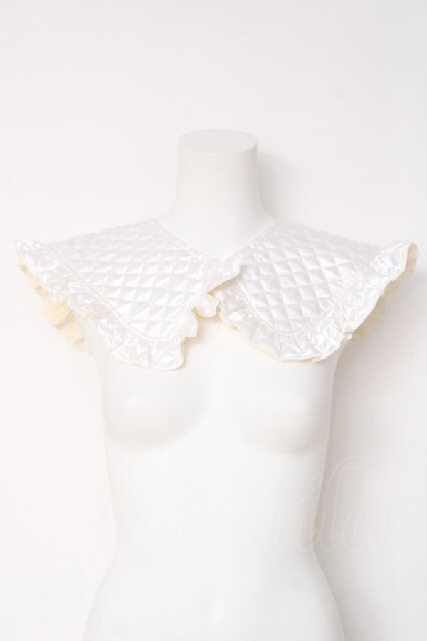 画像1: 綾津工房 / ちゅるちゅるキルティングつけ襟  白 Y-26-03-01-015-LO-ZA-SZ-ZY (1)