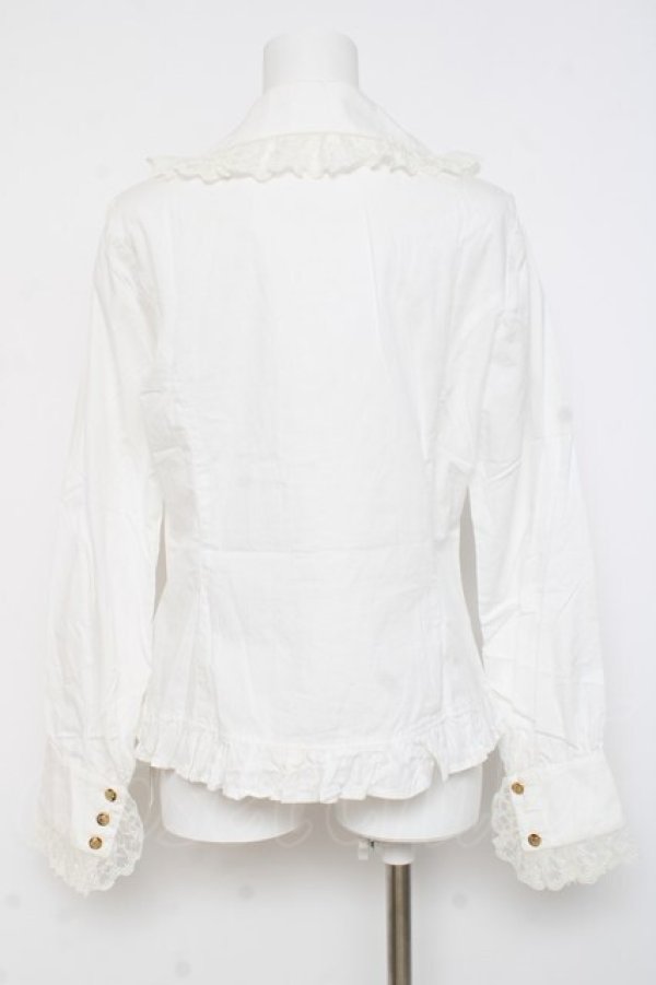 画像2: Angelic Pretty / フロラインパールジャボブラウス L 白 Y-26-03-01-129-AP-BL-SZ-ZY (2)