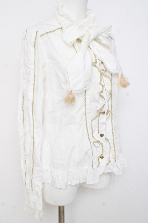 画像2: Angelic Pretty / Dollsボウタイブラウス  白 Y-26-03-01-130-AP-BL-SZ-ZY (2)