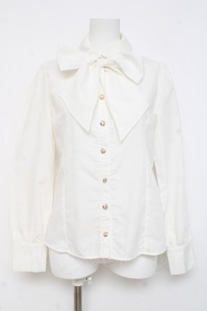 画像: Blue rouge / タイ付きブラウス  生成り Y-26-03-01-132-CA-BL-SZ-ZY