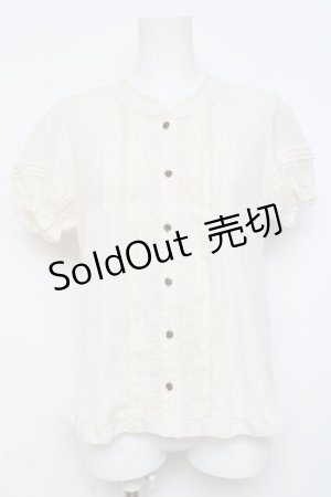 画像: axes femme / スタンドカラードットブラウス  生成り Y-26-03-01-134-AX-BL-SZ-ZY