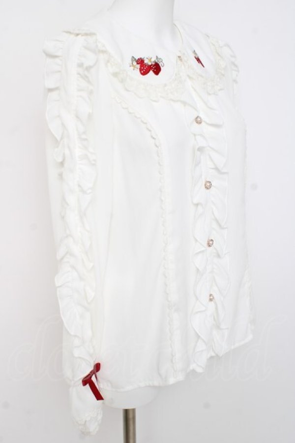 画像3: axes femme kawaii / ベリーフィールズブラウス M 白 Y-26-03-01-136-AX-BL-SZ-ZY (3)