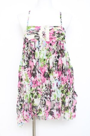 画像: axes femme / 花柄キャミトップス  白 Y-26-03-01-141-AX-TO-SZ-ZY