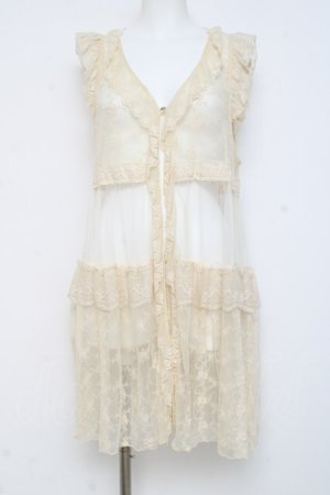 画像: axes femme / フェミニンレースジレ  生成り Y-26-03-01-144-AX-TO-SZ-ZY