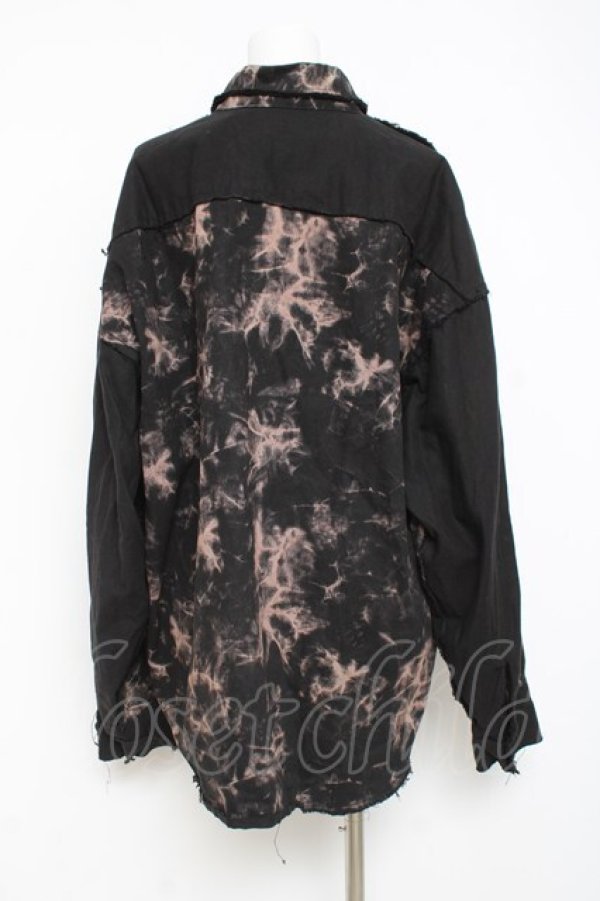 画像2: nine nuts / バイカラータイダイシャツ  黒 Y-26-03-01-150-PU-TO-SZ-ZY (2)