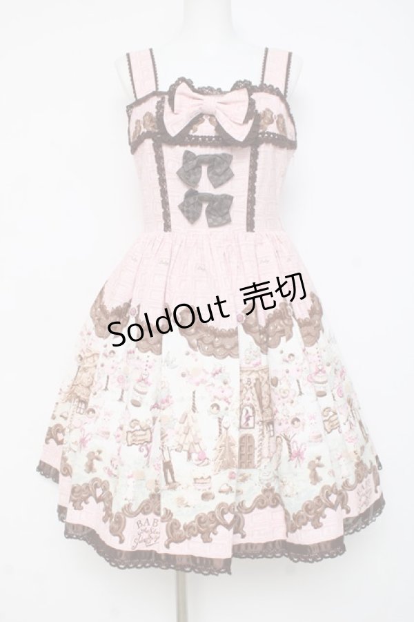 画像1: BABY, THE STARS SHINE BRIGHT / Welcome to the Sweets Hexenhaus♪リボンジャンパースカート  ピンク Y-26-03-01-154-BA-OP-SZ-ZY (1)