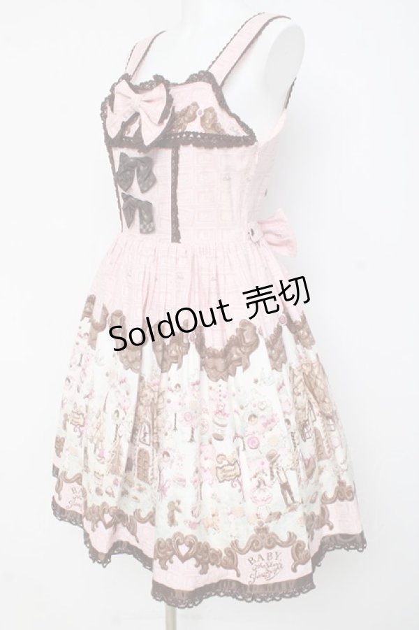 画像2: BABY, THE STARS SHINE BRIGHT / Welcome to the Sweets Hexenhaus♪リボンジャンパースカート  ピンク Y-26-03-01-154-BA-OP-SZ-ZY (2)