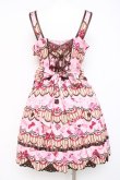 画像3: BABY, THE STARS SHINE BRIGHT / Bon-Bon Chocolat Dance Dance Dance柄カフェミルクジャンパースカート  ピンク Y-26-03-01-155-BA-OP-SZ-ZY (3)