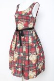 画像2: Emily Temple cute / マーガレットタータンノースリーブワンピース  赤 Y-26-03-01-158-ET-OP-SZ-ZY (2)
