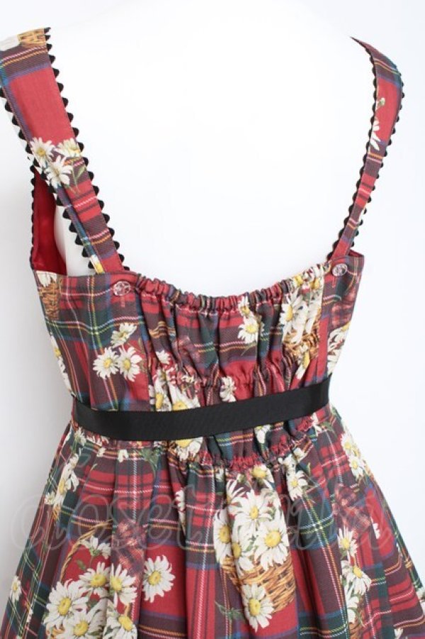 画像4: Emily Temple cute / マーガレットタータンノースリーブワンピース  赤 Y-26-03-01-158-ET-OP-SZ-ZY (4)