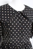 画像3: m petit by misako / 梨地水玉半袖ワンピース  黒 Y-26-03-01-160-LO-OP-SZ-ZY (3)