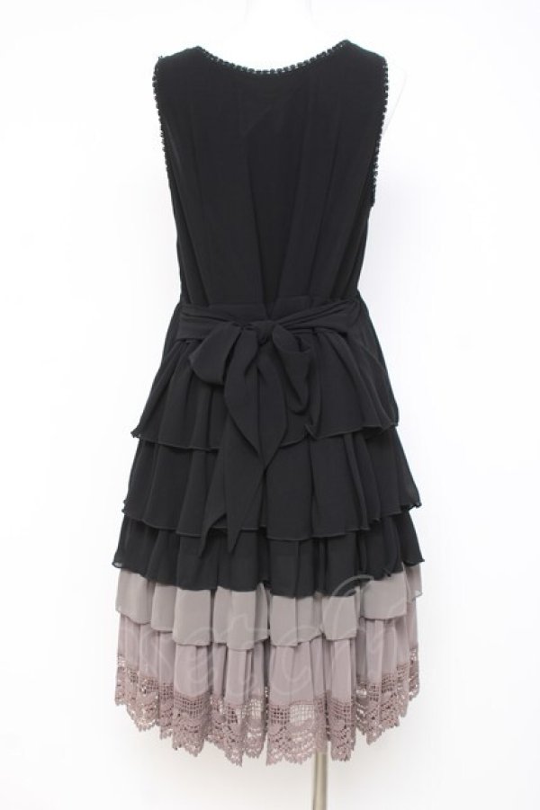 画像2: axes femme / グラデーションティアードワンピ  黒 Y-26-03-01-162-AX-OP-SZ-ZY (2)