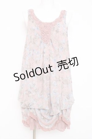 画像: axes femme / 花柄チュニ  ピンク Y-26-03-01-163-AX-OP-SZ-ZY