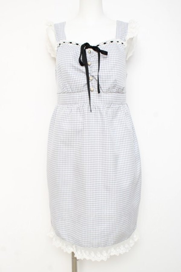 画像1: axes femme kawaii / チェック柄タイトジャンパースカート M ラベンダー Y-26-03-01-166-AX-BL-SZ-ZY (1)
