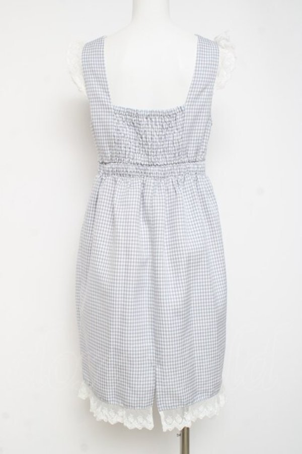 画像2: axes femme kawaii / チェック柄タイトジャンパースカート M ラベンダー Y-26-03-01-166-AX-BL-SZ-ZY (2)