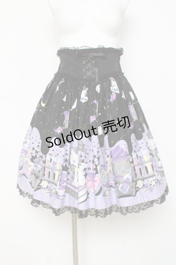 画像1: Angelic Pretty / Magical Milk Catsスカート  黒 Y-26-03-01-169-AP-SK-SZ-ZY (1)