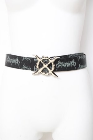 画像: PUNK / プリント入りベルト  黒 Y-26-03-01-025-PU-ZA-SZ-ZY