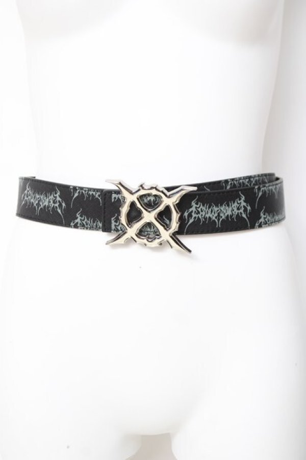 画像1: PUNK / プリント入りベルト  黒 Y-26-03-01-025-PU-ZA-SZ-ZY (1)