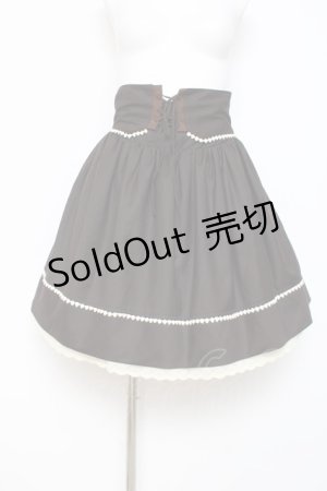 画像: Blue rouge / コルセット風スカート  茶 Y-26-03-01-171-CA-SK-SZ-ZY