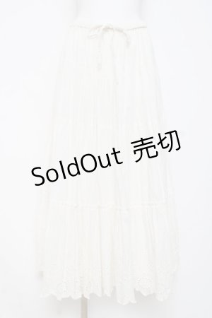 画像: axes femme / インド綿テイアードスカート  生成り Y-26-03-01-174-AX-SK-SZ-ZY