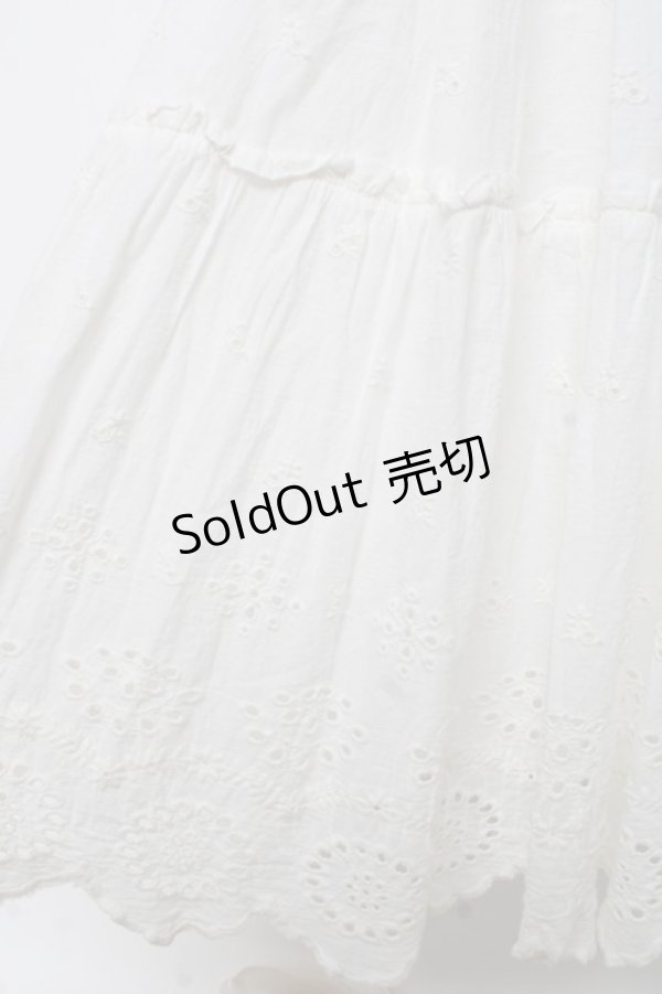 画像3: axes femme / インド綿テイアードスカート  生成り Y-26-03-01-174-AX-SK-SZ-ZY (3)