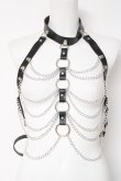 画像1: PUNK / チェーンデザインハーネスベルト  黒 Y-26-03-01-026-PU-ZA-SZ-ZY (1)
