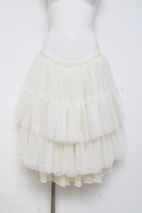 画像1: axes femme kawaii / グラデーションチュールパニエ M 生成り Y-26-03-01-178-AX-SK-SZ-ZY (1)