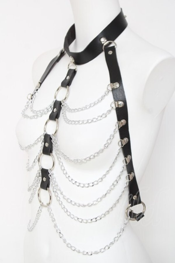画像2: PUNK / チェーンデザインハーネスベルト  黒 Y-26-03-01-026-PU-ZA-SZ-ZY (2)