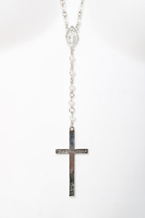 画像: Sheglit / "Sacred"クラシックロザリオ  ホワイト×ブラック Y-26-03-01-002-EL-AC-IG-ZY