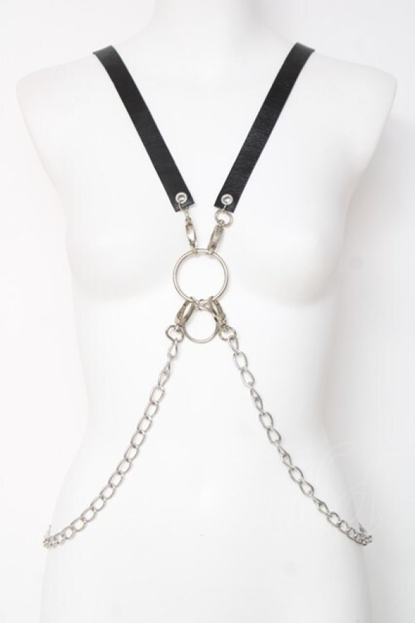 画像1: PUNK / チェーンリングハーネス  黒 Y-26-03-01-027-PU-ZA-SZ-ZY (1)