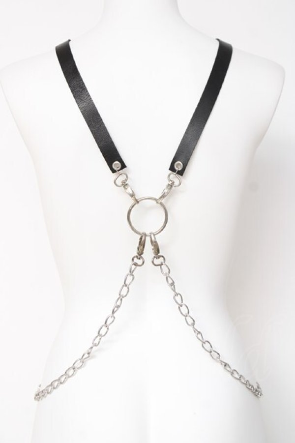 画像2: PUNK / チェーンリングハーネス  黒 Y-26-03-01-027-PU-ZA-SZ-ZY (2)