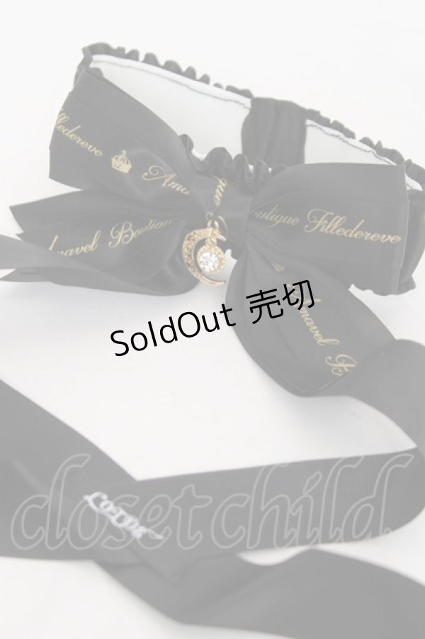 画像2: Amavel / Lunar Phaseリボンガーター/LOTUS ribbon×Amavel コラボ  黒 Y-26-03-01-028-CA-ZA-SZ-ZY (2)