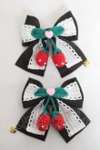 画像1: Angelic Pretty / Decoration StrawberryリボンクリップSet  クロ Y-26-03-01-030-AP-AC-IG-ZY (1)