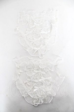 画像: axes femme kawaii / プチリボンチュールカフス 180×140mm 白 Y-26-03-01-038-AX-ZA-SZ-ZY