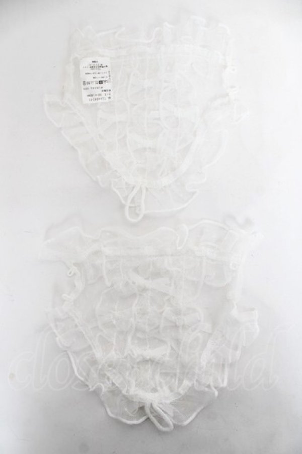 画像2: axes femme kawaii / プチリボンチュールカフス 180×140mm 白 Y-26-03-01-038-AX-ZA-SZ-ZY (2)