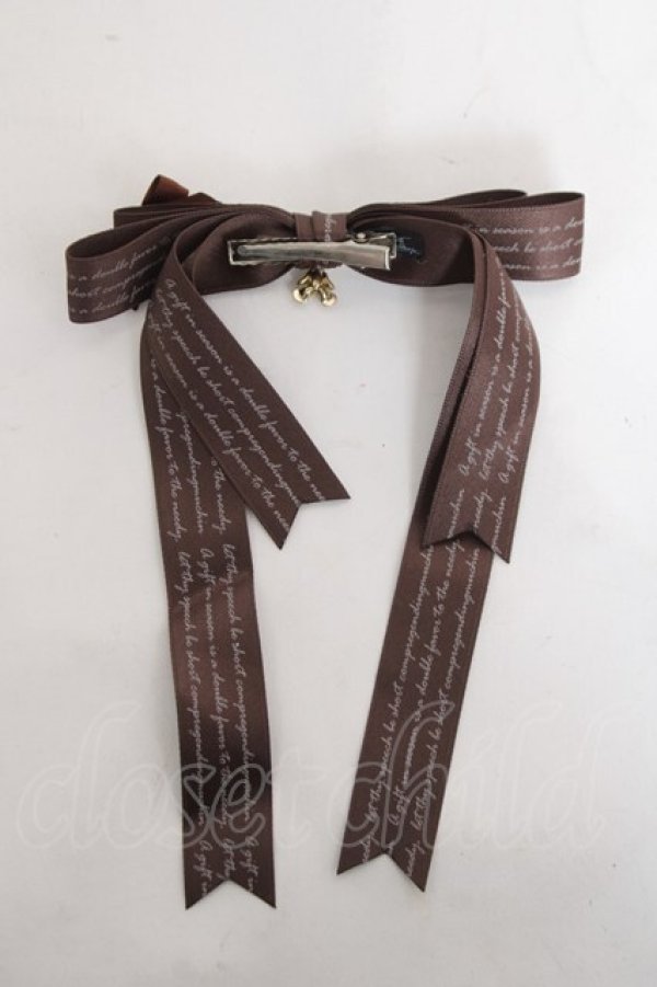 画像2: LOTUS ribbon / リボンクリップ  ブラウン Y-26-03-01-042-EL-AC-SZ-ZY (2)