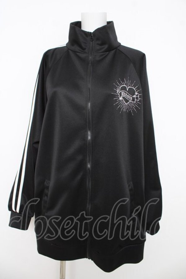 画像1: NOEMIE / ロゴ入りラインユニセックスジャージ F ブラック Y-26-03-03-045-LO-JA-SZ-ZY (1)