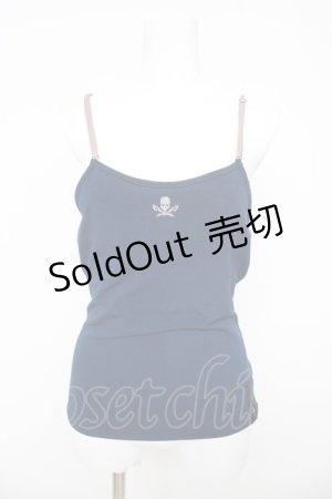 画像: Ozz Croce / ドクロ刺繍キャミ  紺 Y-26-03-03-046-OO-TO-SZ-ZY