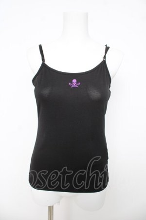 画像: Ozz Croce / スカル刺繍キャミ  ブラック/パープル Y-26-03-03-049-OO-TO-SZ-ZY