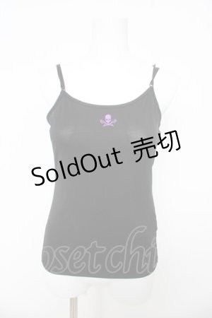 画像: Ozz Croce / スカル刺繍キャミ  ブラック/パープル Y-26-03-03-049-OO-TO-SZ-ZY