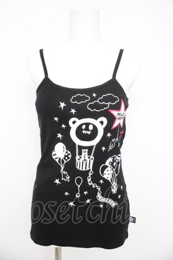 画像1: PEACE NOW / キャラクタープリントキャミソール M 黒 Y-26-03-03-054-PU-TO-SZ-ZY (1)