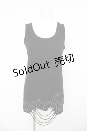 画像: ALGONQUINS / 裾ダメージタンクトップ F 黒 Y-26-03-03-055-AL-TO-SZ-ZY