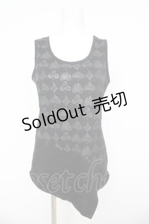 画像: ALGONQUINS / トランプアイコンタンクトップ 1 ブラック Y-26-03-03-056-AL-TO-SZ-ZY