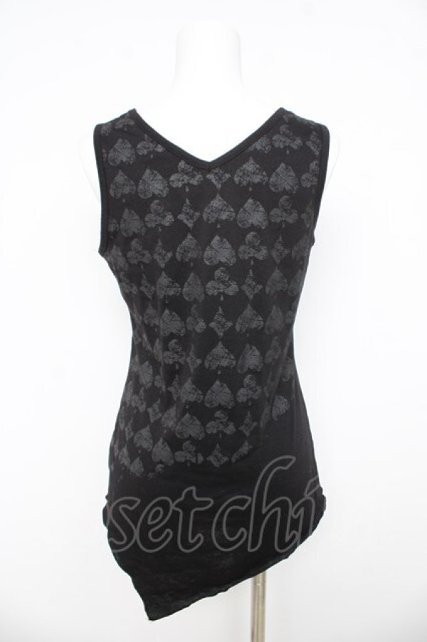 画像2: ALGONQUINS / トランプアイコンタンクトップ 1 ブラック Y-26-03-03-056-AL-TO-SZ-ZY (2)