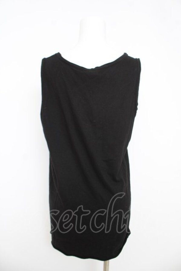 画像2: Ozz Croce / プリント入りロングタンク  黒 Y-26-03-03-058-OO-TO-SZ-ZY (2)