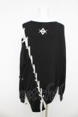 画像2: REFLEM / 編み上げ ロンT F ブラック Y-26-03-03-067-PU-TS-SZ-ZY (2)