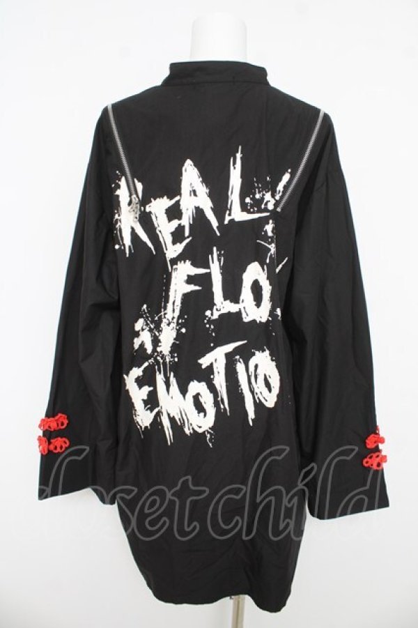 画像2: REFLEM / ショルダーZIPチャイナシャツ F ブラック Y-26-03-03-068-PU-BL-SZ-ZY (2)